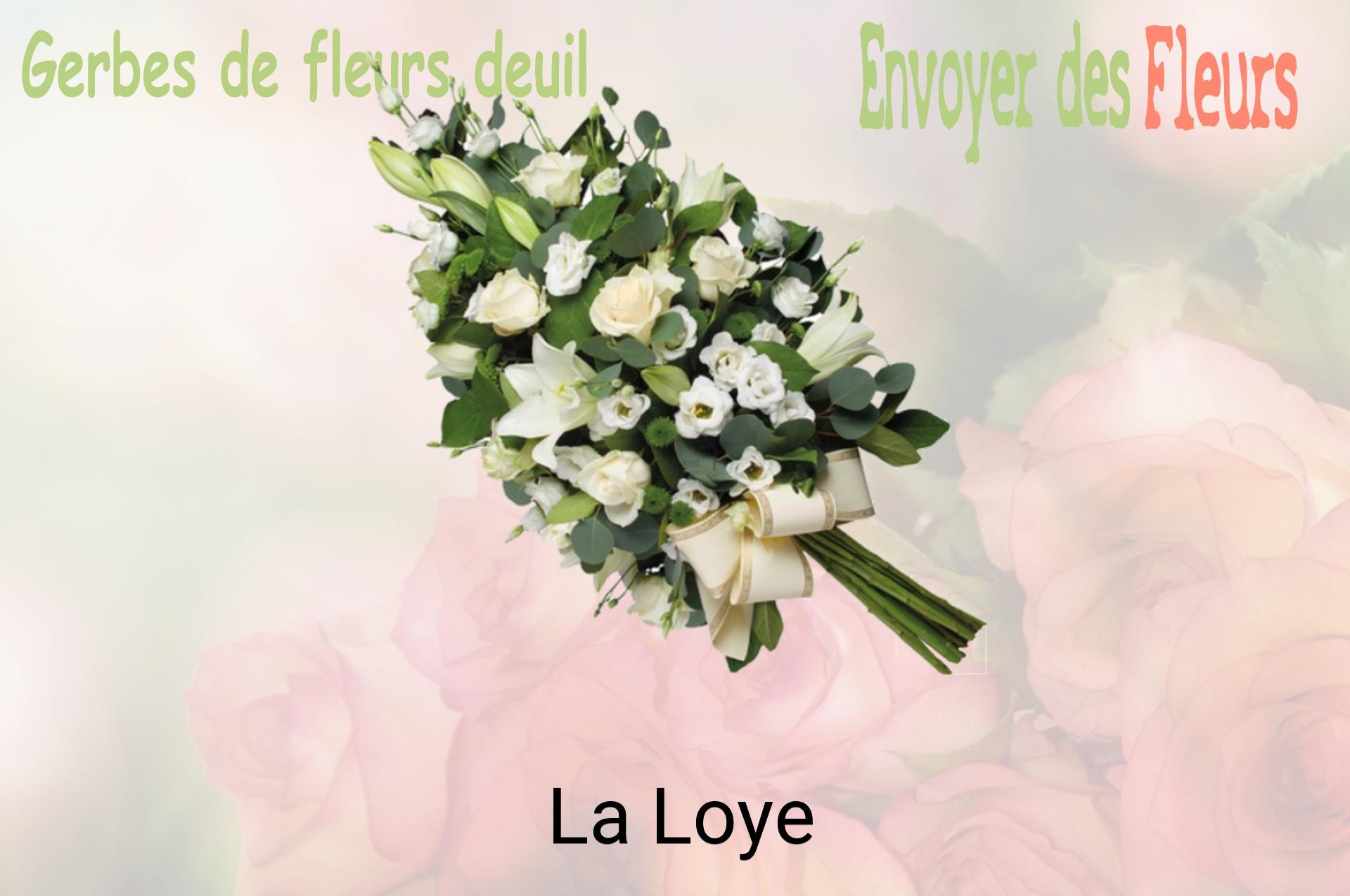 Gerbe de fleurs de deuil livrée à La Loye